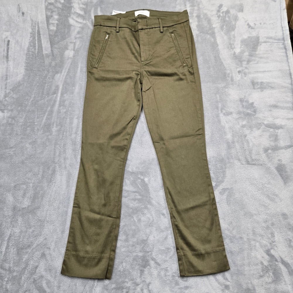 Level 99 Womens Size 27 28x28 Olive Green Slim Straight Leg Utility Pants